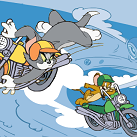 Tom và Jerry đua xe máy