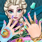 Làm móng tay cho Elsa