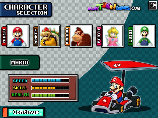 game Dua xe may moto bay Mario