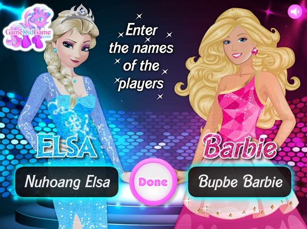 Game Elsa vs Barbie ai mac sanh dieu hon Fashion contest online