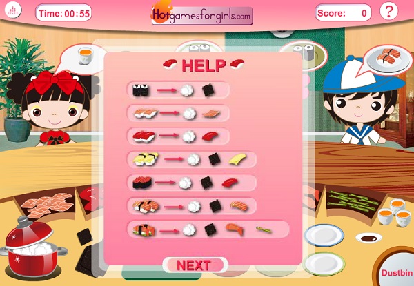 game Nha hố sushi ban ron hoặc nhat