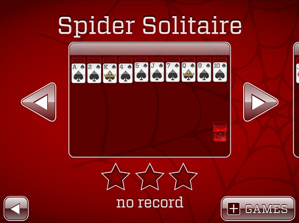 game Xep bai nhen spider solitaire