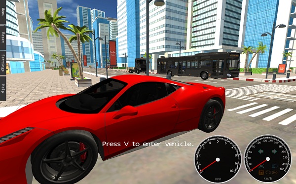 game Lai xe mo phong 3d online