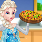 Elsa làm bánh pizza