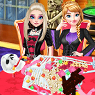 Elsa và Anna làm món ăn kinh dị