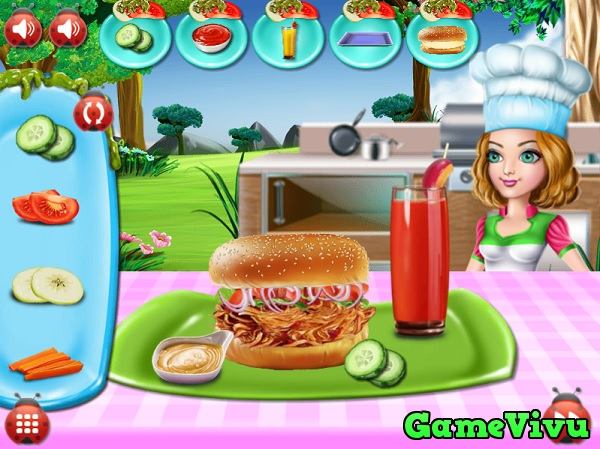 game Bánh hamburger gà nướng hình ảnh 3