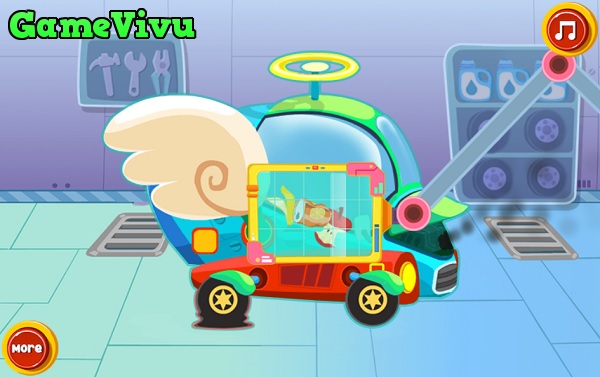 game Sửa xe với bé gấu trúc hình ảnh 1