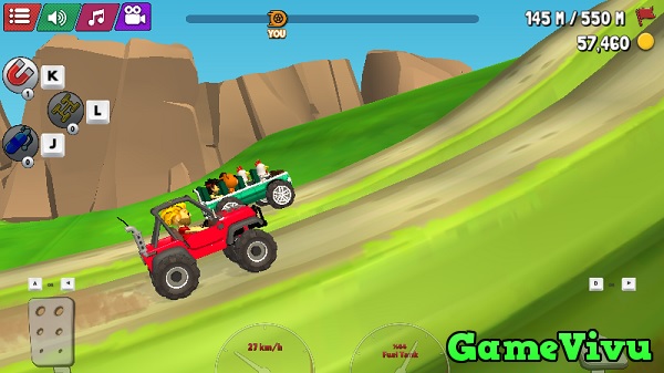 game Hill Climb Racing 3D 2 người chơi