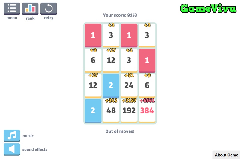 game Threes! trên điện thoại máy tính pc game Threes! trên điện thoại máy tính pc