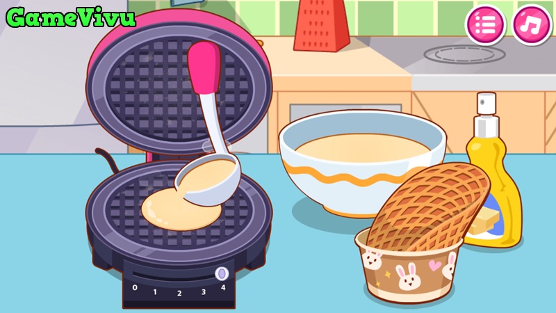 game Làm bánh waffle kem online game Làm bánh waffle kem online