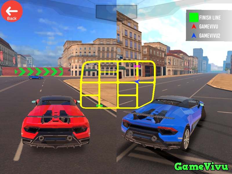 game Siêu xe biểu diễn 2 người chơi game Siêu xe biểu diễn 2 người chơi