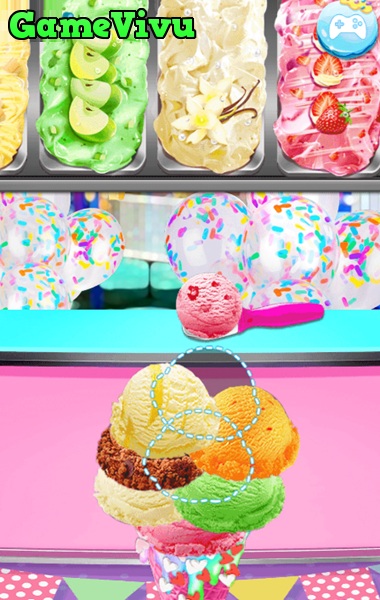 game Kem cầu vồng hoa quả Rainbow Ice Cream game Kem cầu vồng hoa quả Rainbow Ice Cream