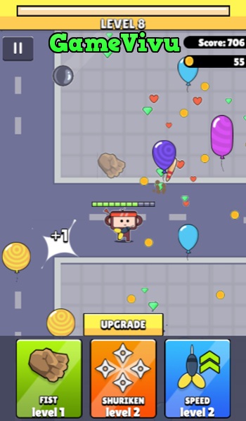 game Khỉ bắn bóng bay game Khỉ bắn bóng bay