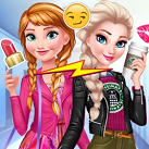 Elsa và Anna thi thời trang