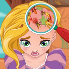 Rapunzel khám da đầu