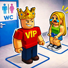 Xếp hàng đi vệ sinh